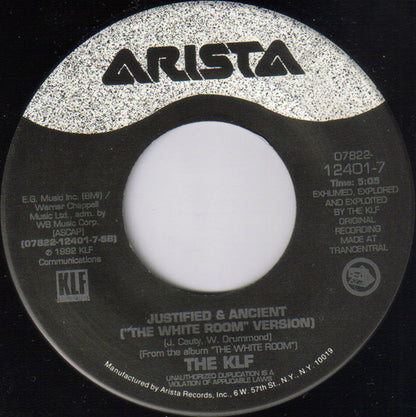 The KLF : Justified & Ancient (7", Single)