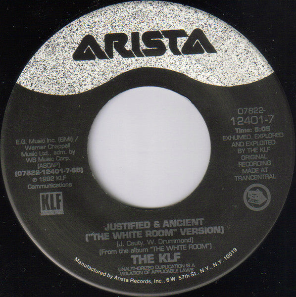 The KLF : Justified & Ancient (7", Single)