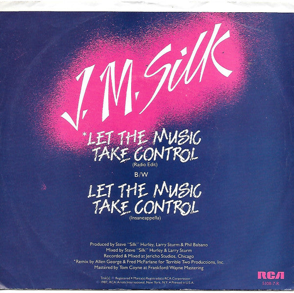 J.M. Silk : Let The Music Take Control (7", Single)