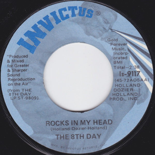 The 8th Day : Enny-Meeny-Miny-Mo (Three's A Crowd) / Rocks In My Head (7", Jac)