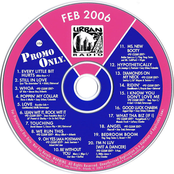 Various : Promo Only Urban Radio: February 2006 (CD, Comp)