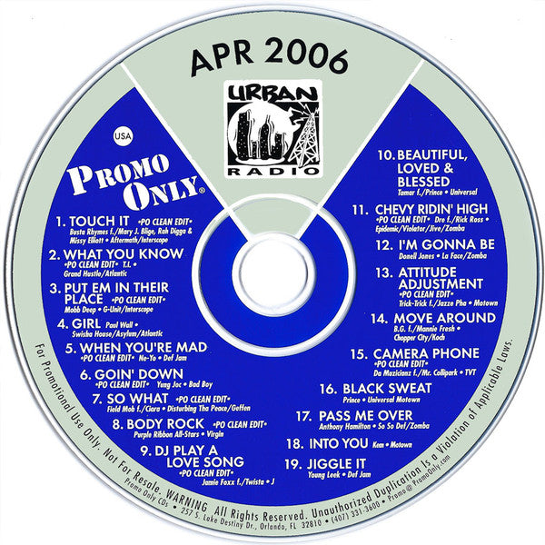 Various : Promo Only Urban Radio - April 2006 (CD, Comp)