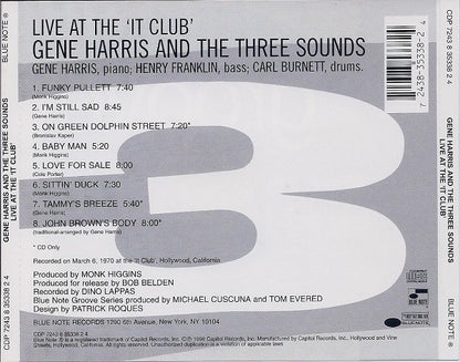 Gene Harris And The Three Sounds : Live At The 'It Club' (CD, Album)