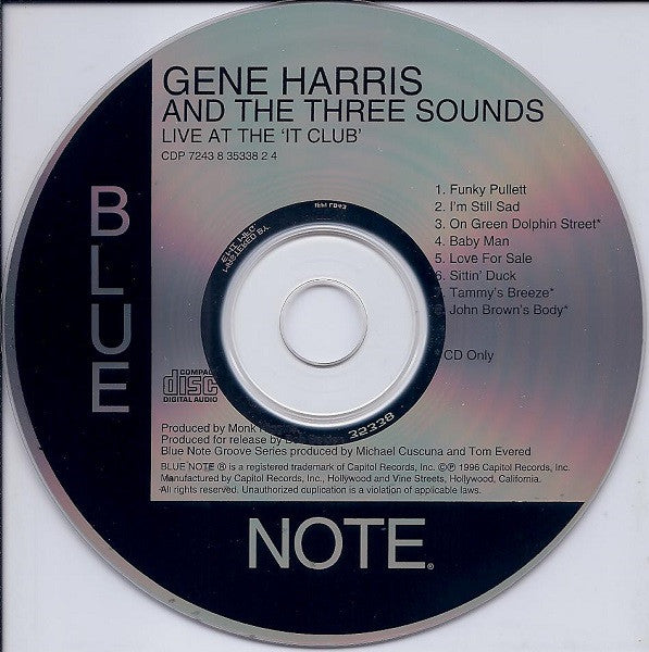 Gene Harris And The Three Sounds : Live At The 'It Club' (CD, Album)