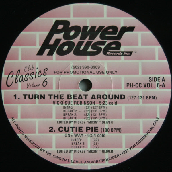 Various : Club Classics Volume 6 (2x12", Comp, Promo)