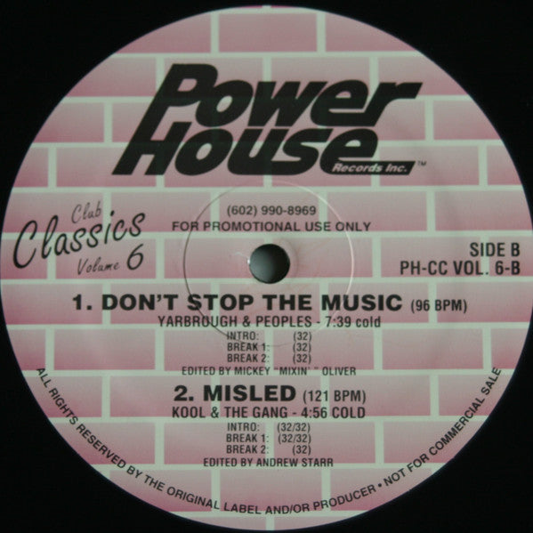Various : Club Classics Volume 6 (2x12", Comp, Promo)