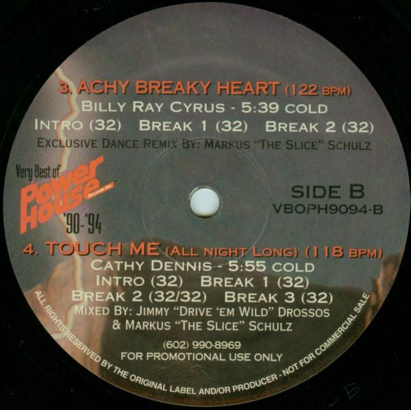 Various : Very Best Of Powerhouse '90-'94 (6x12", Comp, Promo)