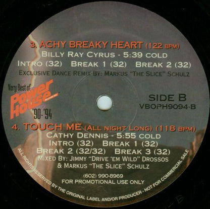 Various : Very Best Of Powerhouse '90-'94 (6x12", Comp, Promo)