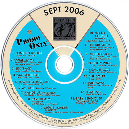 Various : Promo Only Rhythm Radio: September 2006 (CD, Comp, Promo)