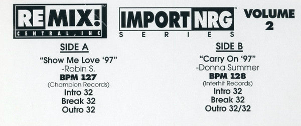 Various : Import/NRG Series Volume 2 (3x12", Promo)