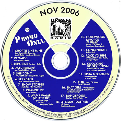 Various : Promo Only Urban Radio: November 2006 (CD, Comp, Promo)