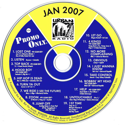Various : Promo Only Urban Radio: January 2007 (CD, Comp, Promo)