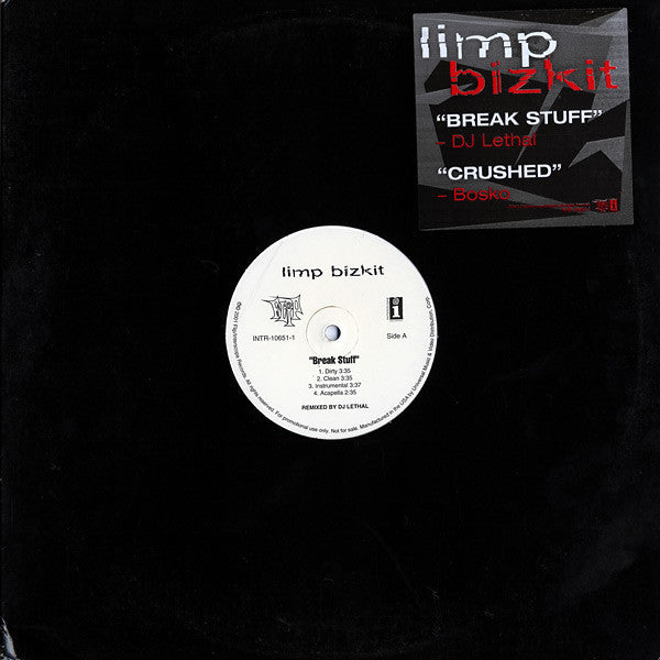Limp Bizkit : Break Stuff / Crushed (12", Promo)