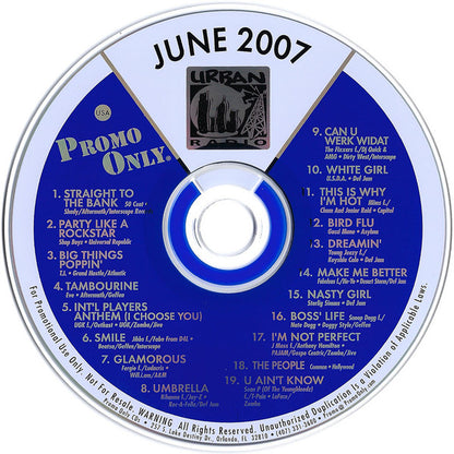 Various : Promo Only Urban Radio (June 2007) (CD, Comp, Promo)