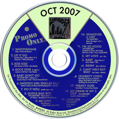 Various : Promo Only Urban Radio: October 2007 (CD, Comp, Promo)