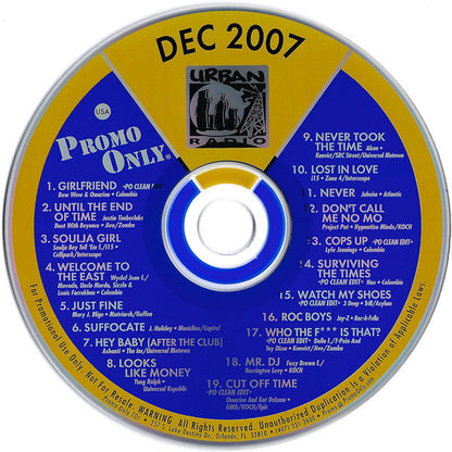 Various : Promo Only Urban Radio: December 2007 (CD, Comp, Promo)
