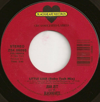Joan Jett & The Blackhearts : Little Liar (7", Styrene, Car)