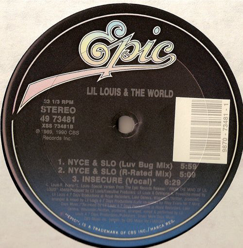 Lil' Louis & The World : Nyce & Slo (12")