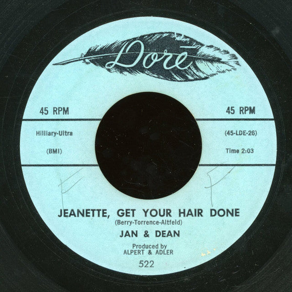 Jan & Dean : Baby Talk / Jeanette, Get Your Hair Done (7")