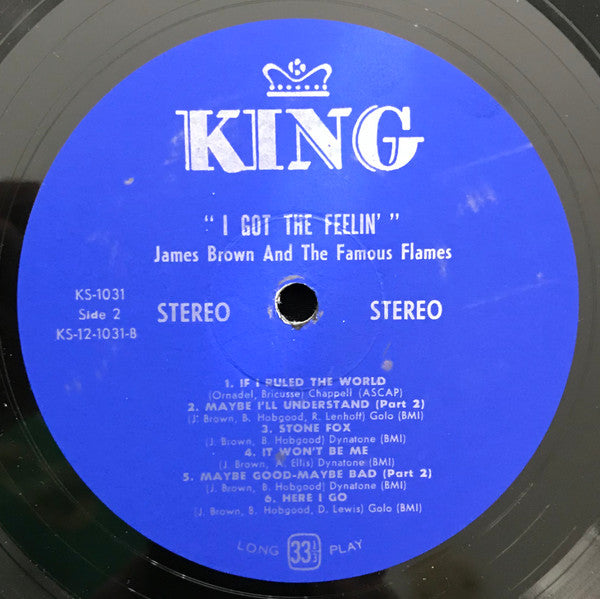 James Brown & The Famous Flames : I Got The Feelin' (LP, Album)