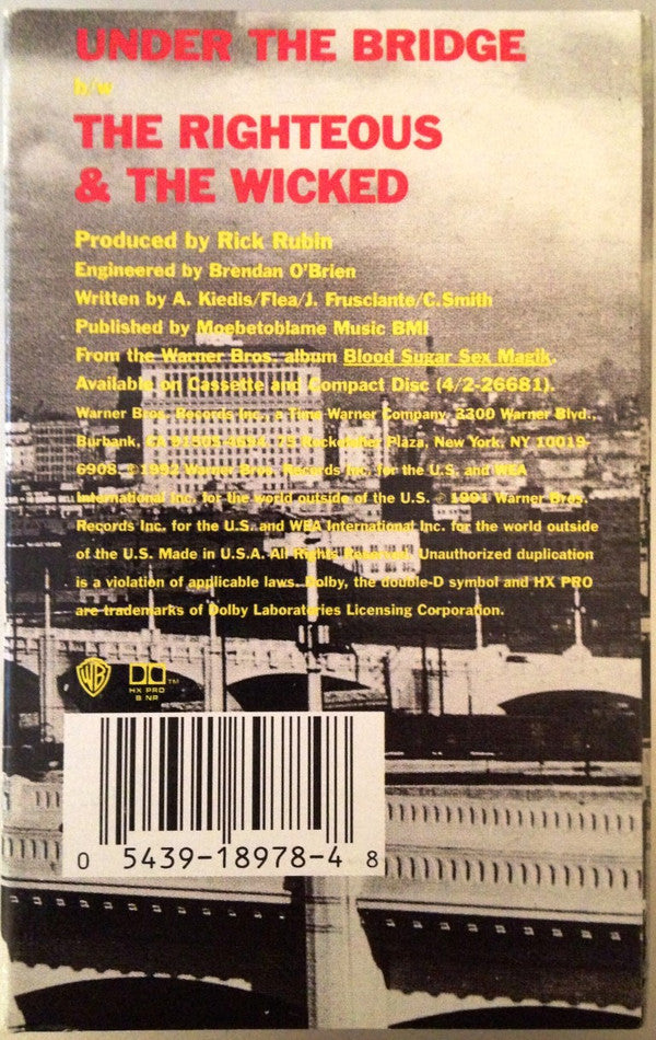 Red Hot Chili Peppers : Under The Bridge (Cass, Single)