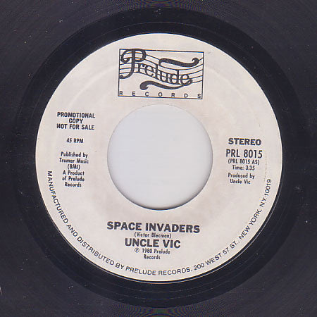 Uncle Vic : Space Invaders (7", Single, Promo, Styrene)