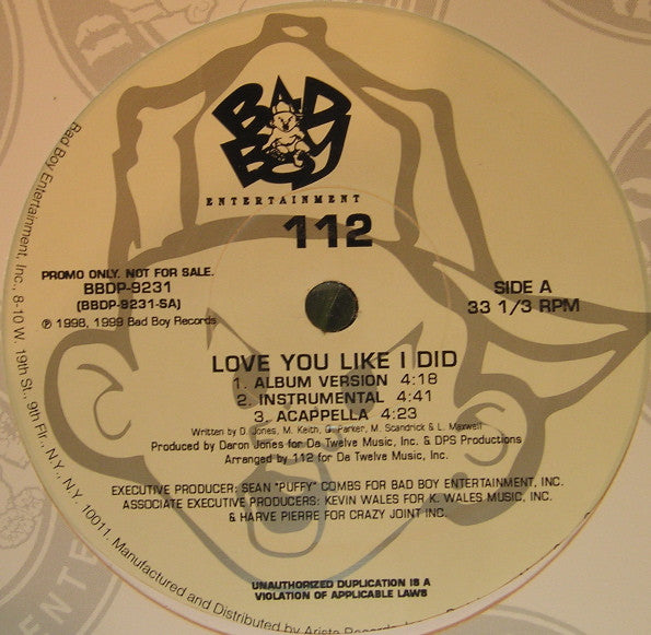 112 : Love You Like I Did (12", Single, Promo)