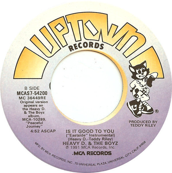 Heavy D. & The Boyz : Is It Good To You (7")