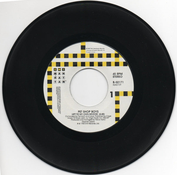 Pet Shop Boys : Left To My Own Devices (7", Single)