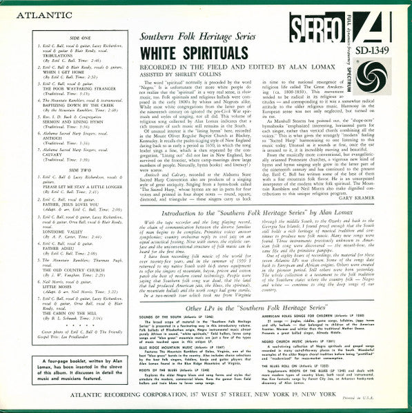 Various : White Spirituals (LP, Album)