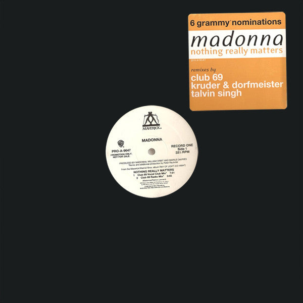 Madonna : Nothing Really Matters (2x12", Promo, Spe)