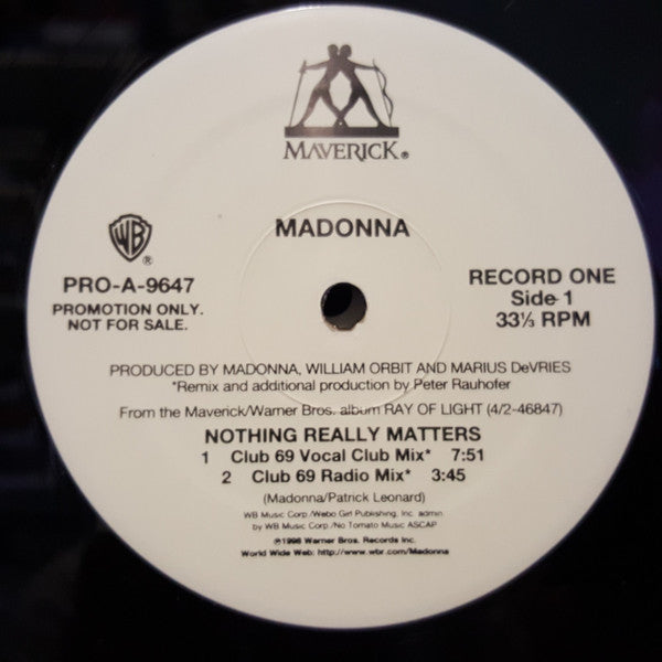 Madonna : Nothing Really Matters (2x12", Promo, Spe)
