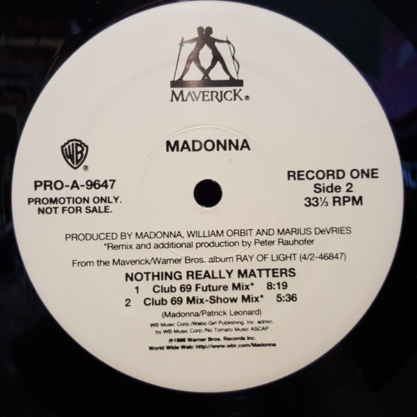 Madonna : Nothing Really Matters (2x12", Promo, Spe)