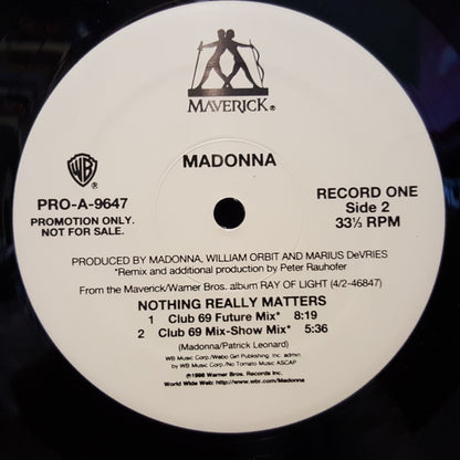 Madonna : Nothing Really Matters (2x12", Promo, Spe)