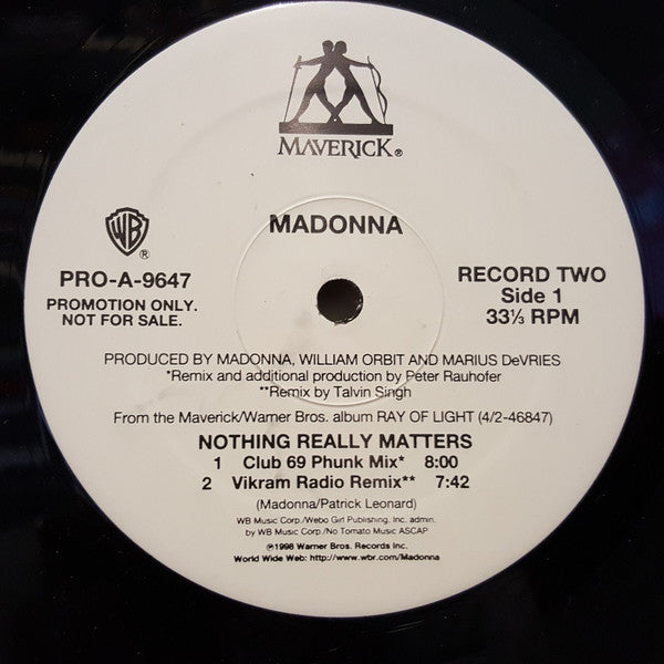 Madonna : Nothing Really Matters (2x12", Promo, Spe)