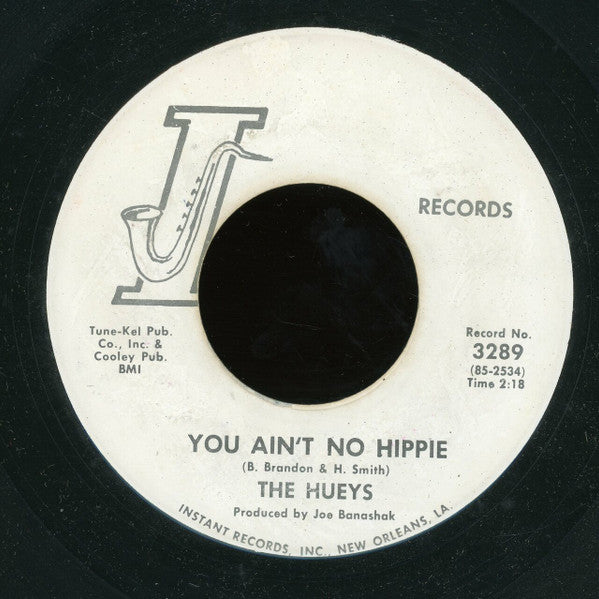 The Hueys : Coo-Coo Over You / You Ain't No Hippie (7", Single)