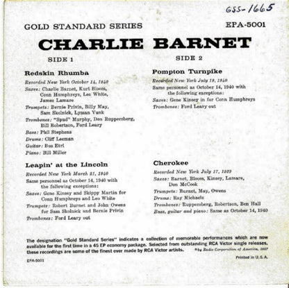 Charlie Barnet : Charlie Barnet (7", EP, Comp)