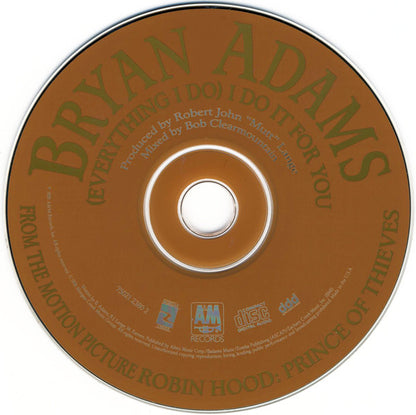 Bryan Adams : (Everything I Do) I Do It For You (CD, Single, Dig)