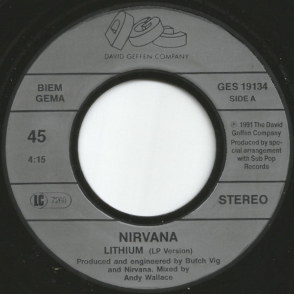 Nirvana : Lithium (7", Single)