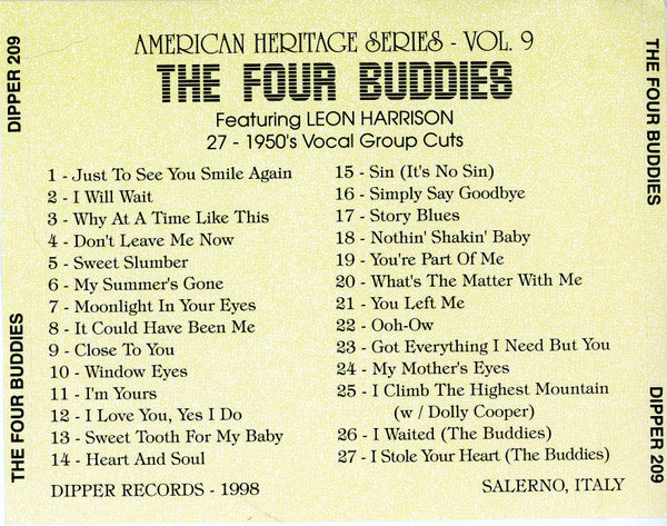 The Four Buddies : American Heritage Series - Vol. 9:  The Four Buddies  (CD, Comp)