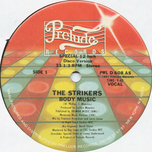 The Strikers : Body Music (12")