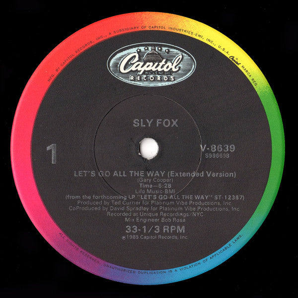 Sly Fox : Let's Go All The Way (12")