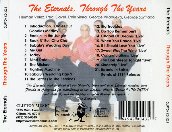 The Eternals (3) : The Eternals, Through The Years (CD, Comp)