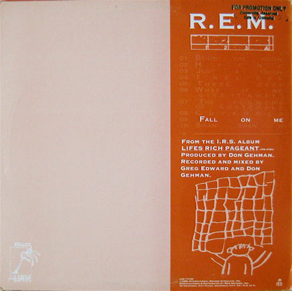 R.E.M. : Fall On Me (12", Promo, Glo)
