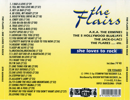 The Flairs : She Loves To Rock (CD)