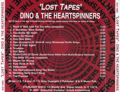 Dino & The Heartspinners : Lost Tapes (CD)