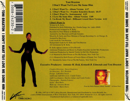 Toni Braxton : I Don't Want To / I Love Me Some Him (CD, Maxi)