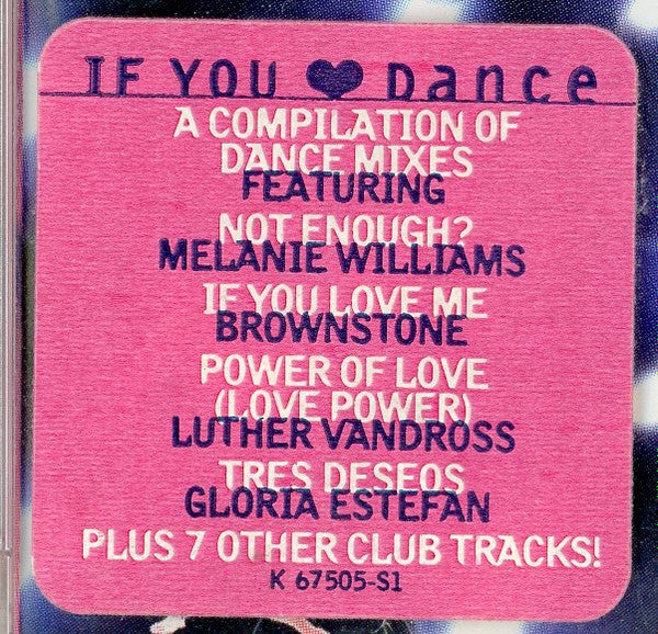 Various : If You Love Dance (CD, Comp)