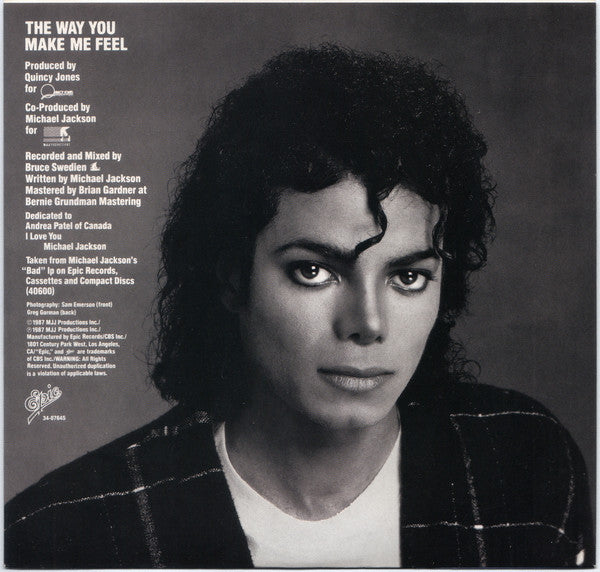 Michael Jackson : The Way You Make Me Feel (7", Single, Promo)
