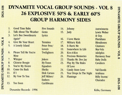 Various : Dynamite Vocal Group Sounds Vol. 8 : 26 Explosive Group Harmony Sides! (CD, Comp)